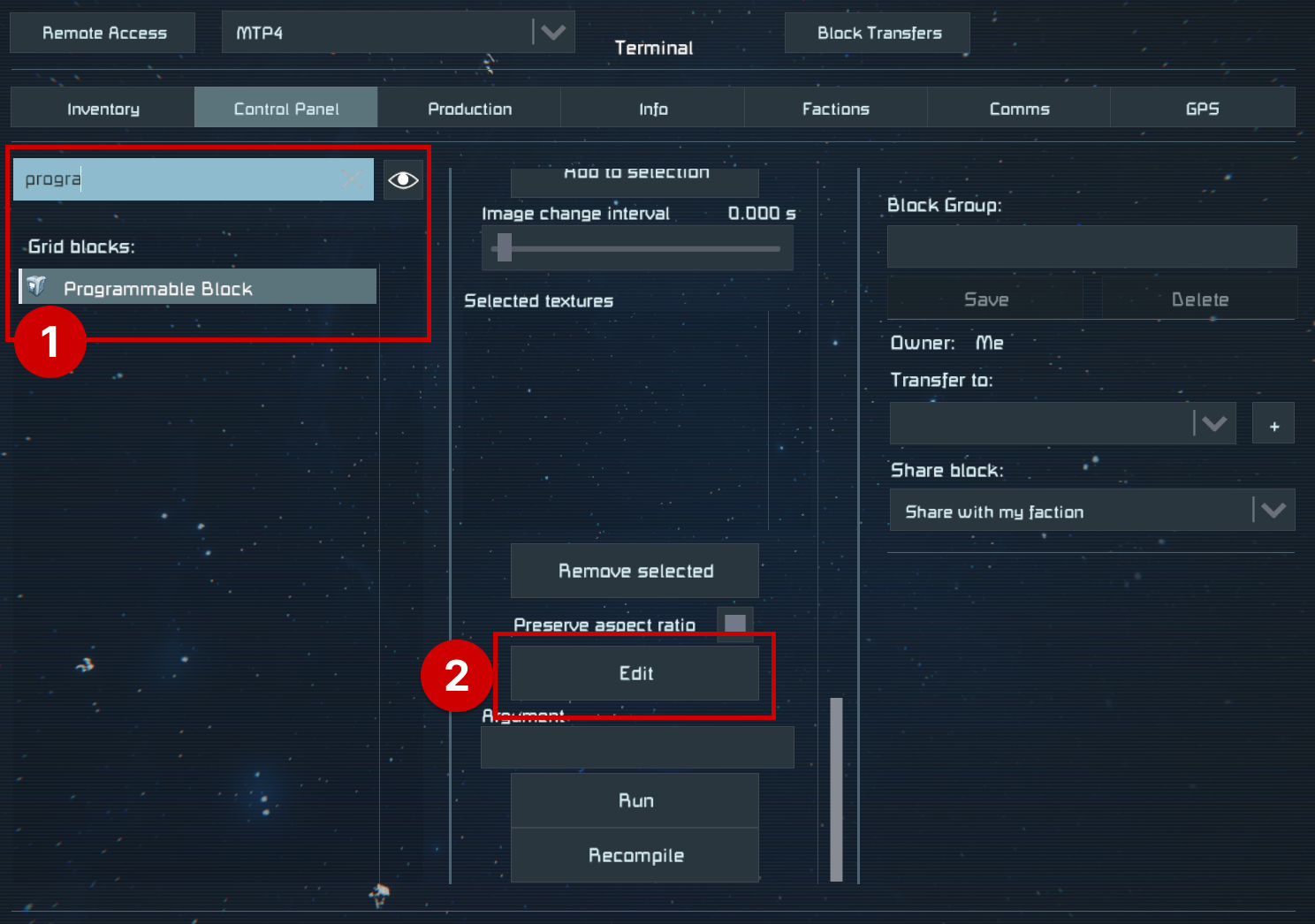 Edit Programmable Block