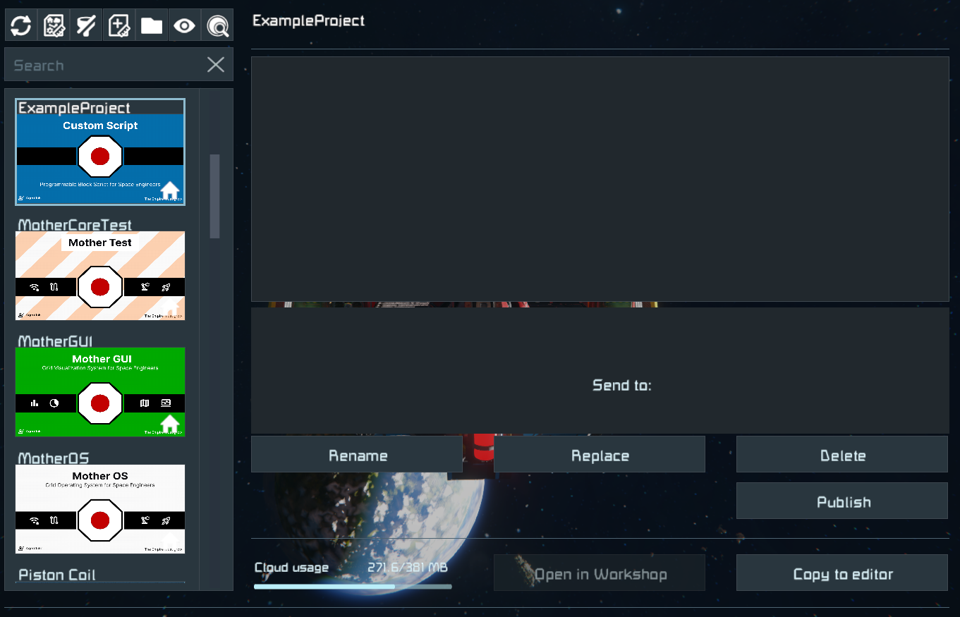 Selecting Programmable Block Script
